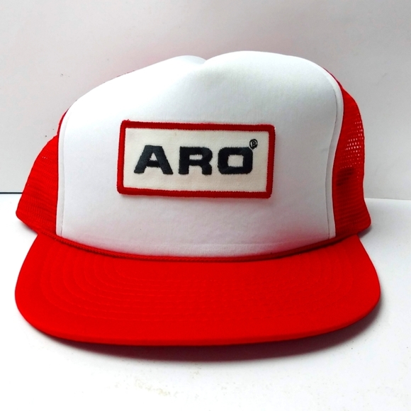 Vintage Trucker Hat ARO red white foam mesh‎ - Picture 1 of 4